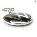 Original VW Schlüsselanhänger neues VW Logo silber schwarz 37mm 000087010BQ