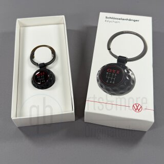 Original VW Schlüsselanhänger Metall Golfball Golf GTI Kamei Look 6-Gang