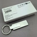 Original Audi Schlüsselanhänger Ringe Logo Edelstahl Schlüsselband Keyring silber 3182501800