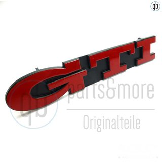 Original VW Schriftzug GTI Golf 3 rot Kühlergrill