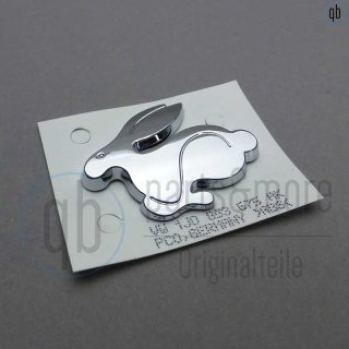 Original VW Rabbit Hase Emblem Logo Badge Golf 4 IV GTI chrom