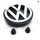Original VW Zeichen Emblem hinten Golf 2 Jetta ab 88 chrom